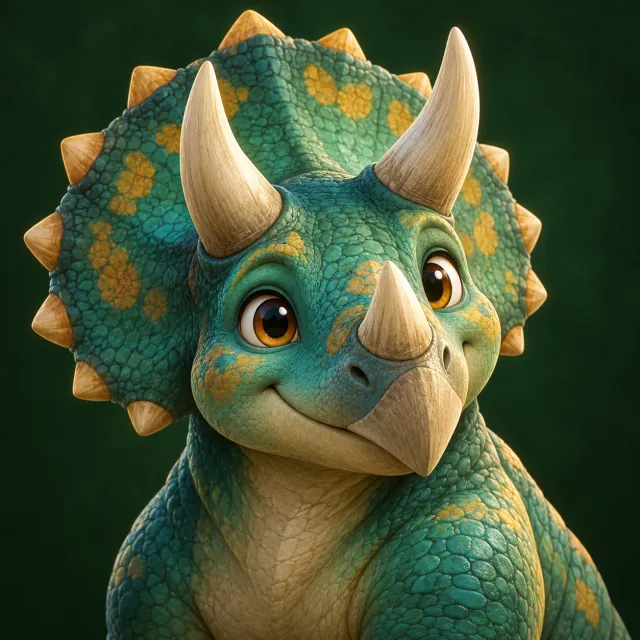 Triceratops ผู้ใจดี · 3D